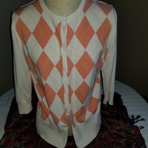 Vintage Cherokee argyle cardi.